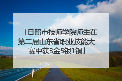 日照市技师学院师生在第二届山东省职业技能大赛中获3金5银1铜